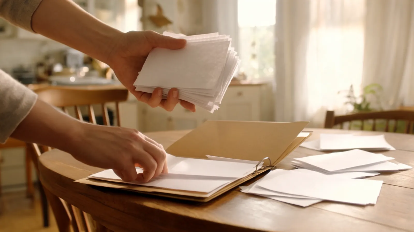 Organizing rent receipts and documents